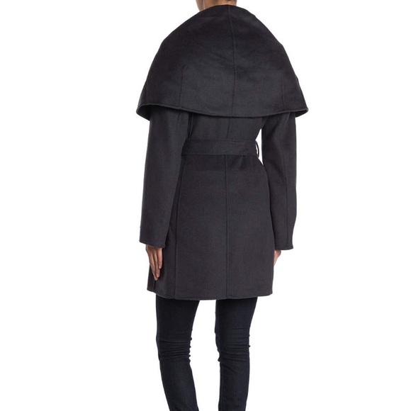 Tahari Marilyn Cape Overlay Wool Blend Coat New With Tag - Picture 8 of 8